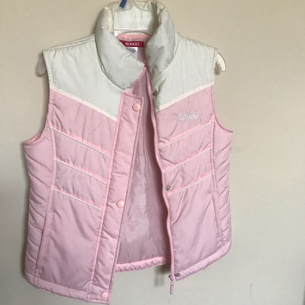 Bongo Pink/White Vest. Girls Medium 10/12. NEW!!